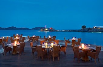 Blue Lagoon restaurant, Elounda Beach hotel, île de Crete